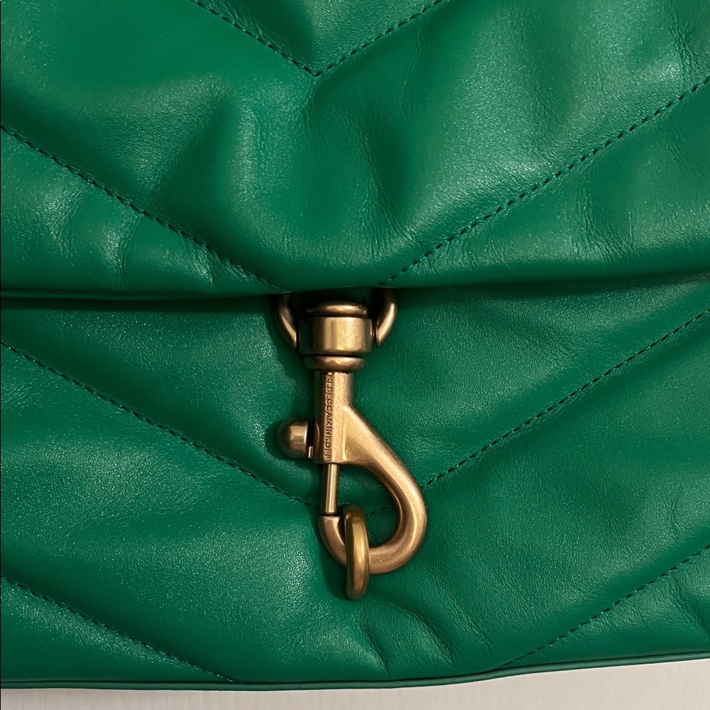 Rebecca Minkoff Emerald Quilted Shoulder Bag with Gold Chain - Picture 13 of 15